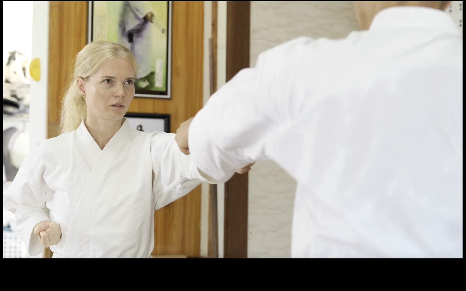 Beginner learning karate fundamentals